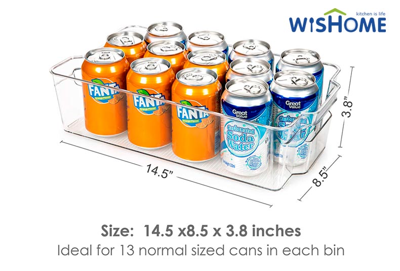 4-Piece Handle Refrigerator Organizer