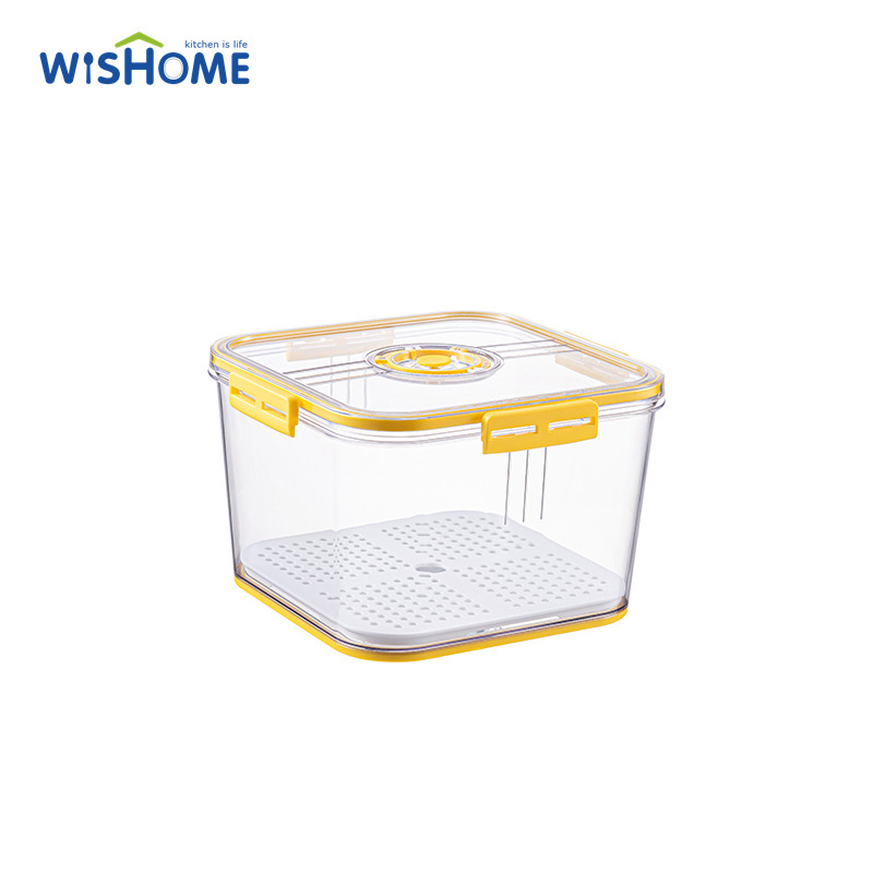 Eco Friendly Refrigerator Storage Box Timing Keeping Fresh Storage Container Crisper Vegetable And Fruit Plastic Container