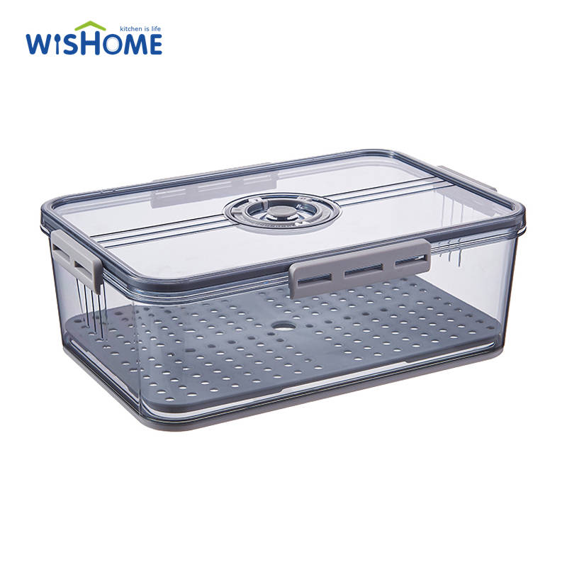 Amazon Hot Sale Transparent Fridge BPA Free Container Storage Box Crisper Refrigerator Fresh Keeping Storage Container