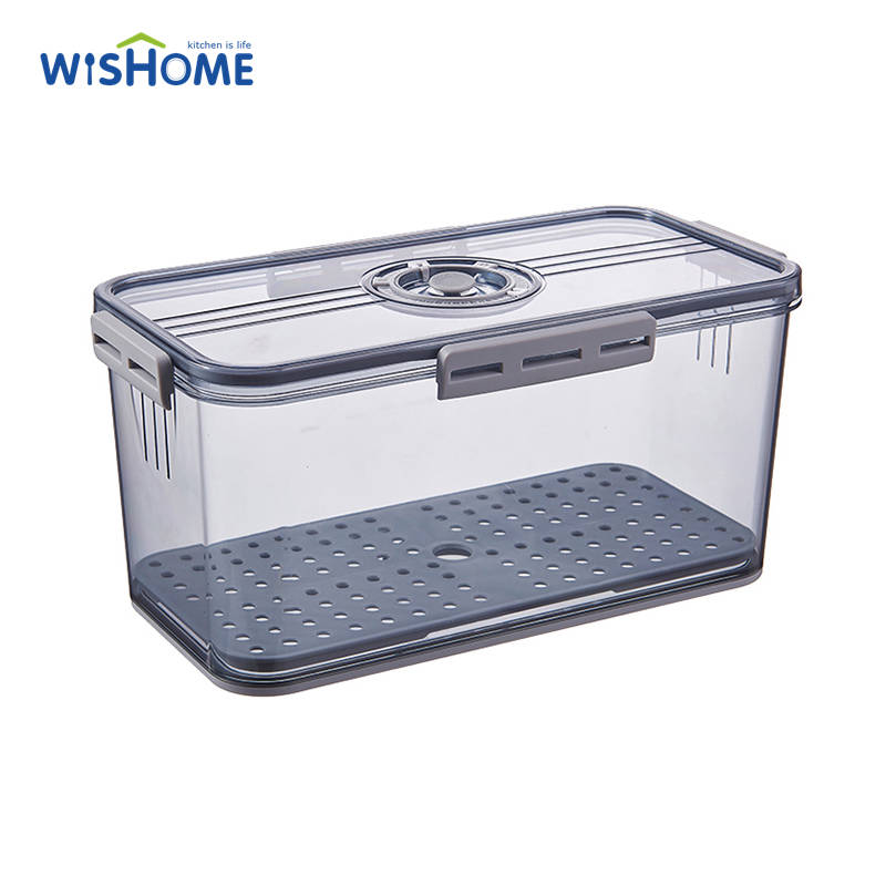 Good Quality Transparent Kitchen Fridge Fresh-keeping Boxes Seal Timing Refrigerator Food Storage Box with Airtight Lid