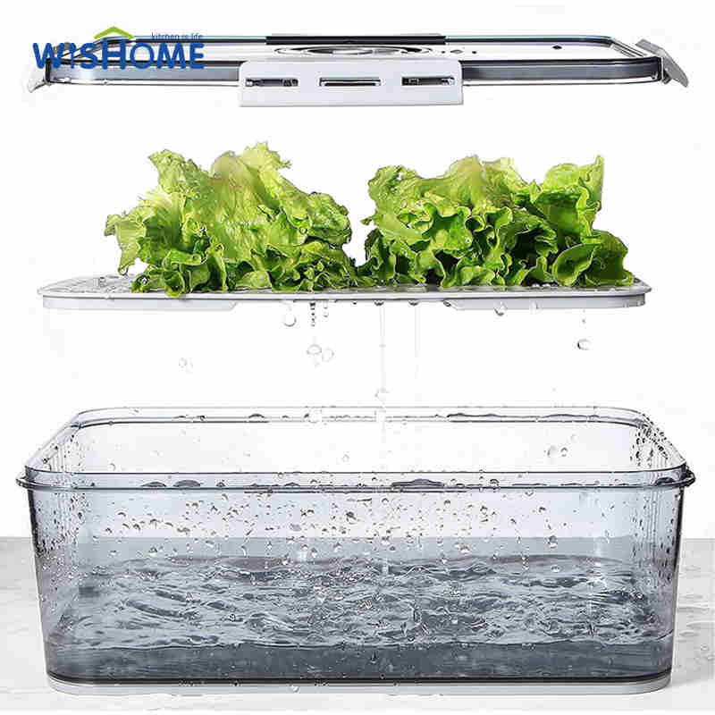 New Design Refrigerator Bins Timed Refrigerator Storage Box Multiple Food Storage Container Crisper Storage Box